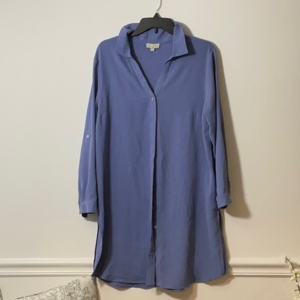 Women's Blue Button Down Shirt